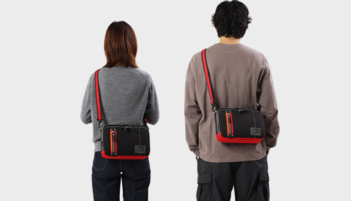 【エヴァンゲリオンコラボ】 MOUSTACHE 横型ショルダーバッグ ポリエステル×合皮 JDH-1855
