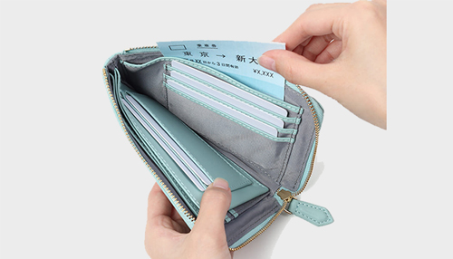 ESSENCE OF POISON L字ファスナースリムウォレット 牛革 KIR-3322