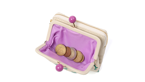 ESSENCE OF POISON がま口二つ折り財布 牛革 KPO-3312