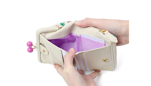 ESSENCE OF POISON がま口二つ折り財布 牛革 KPO-3312