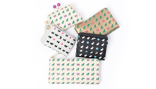 ESSENCE OF POISON がま口二つ折り財布 牛革 KPO-3312