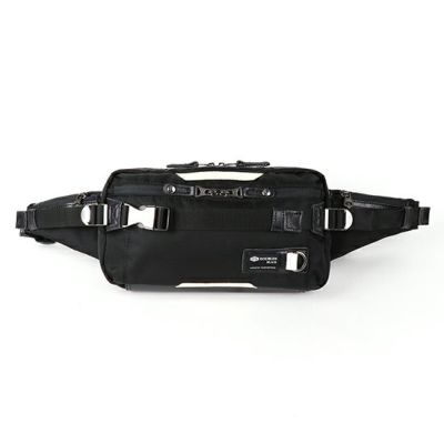【当時定価より 約20%OFF】 DOUBLES BLACK ウエストポーチ＆ボディバッグ 210Dヘビーツイルナイロン×牛革×ターポリン JHA-3351