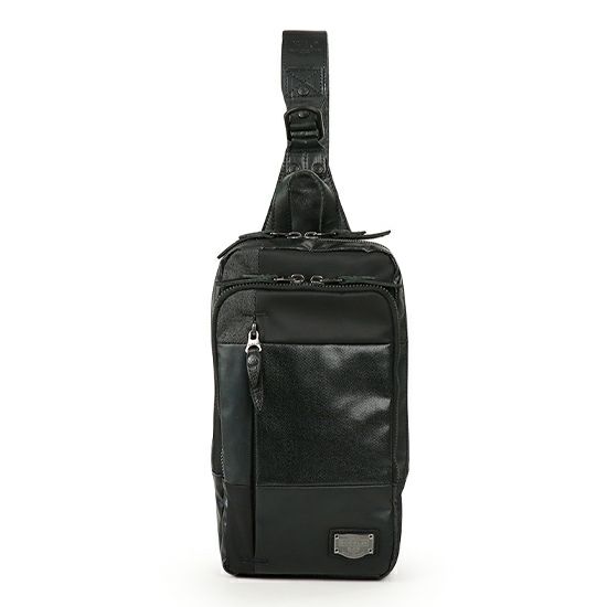 DSBK ボディバッグ 綿MIX×ナイロン×牛革 JEW-3066