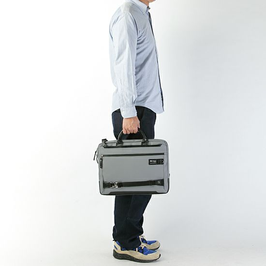 DOUBLES BLACK ブリーフケース コーティングコーデュラポリ×牛革×ターポリン JPA-3007