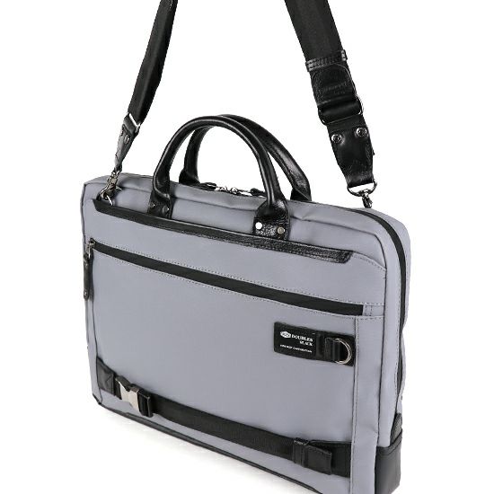 DOUBLES BLACK ブリーフケース コーティングコーデュラポリ×牛革×ターポリン JPA-3007