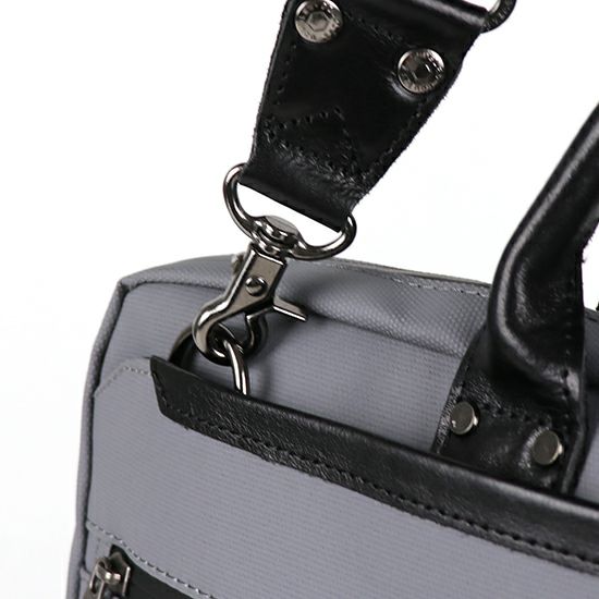 DOUBLES BLACK ブリーフケース コーティングコーデュラポリ×牛革×ターポリン JPA-3007