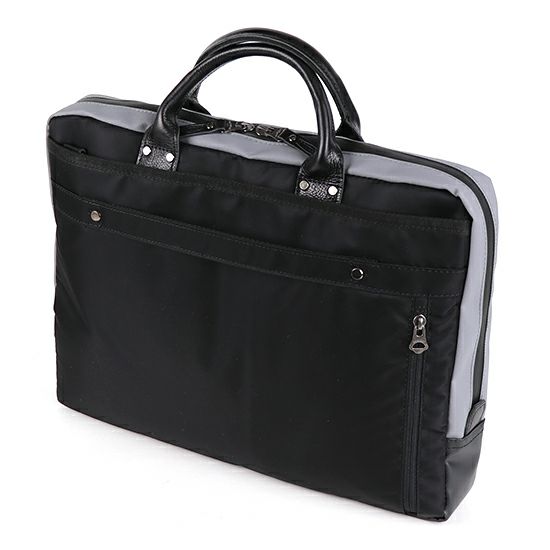 DOUBLES BLACK ブリーフケース コーティングコーデュラポリ×牛革×ターポリン JPA-3007