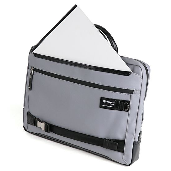 DOUBLES BLACK ブリーフケース コーティングコーデュラポリ×牛革×ターポリン JPA-3007