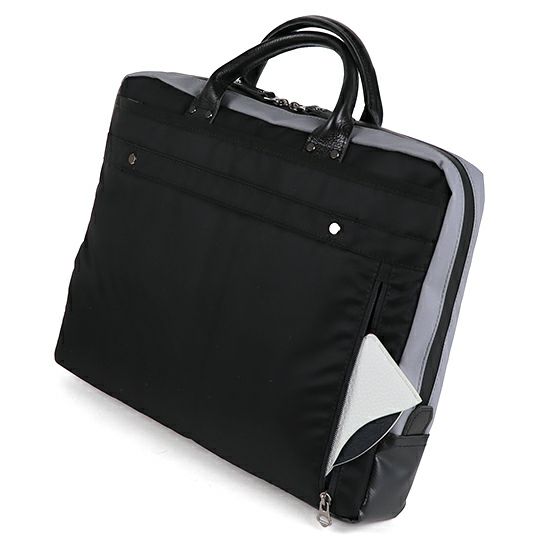 DOUBLES BLACK ブリーフケース コーティングコーデュラポリ×牛革×ターポリン JPA-3007