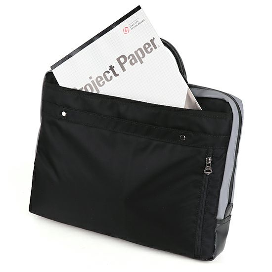 DOUBLES BLACK ブリーフケース コーティングコーデュラポリ×牛革×ターポリン JPA-3007