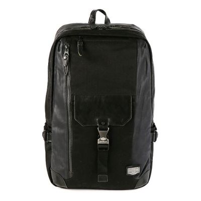 【特別価格：定価より20%OFF】DOUBLES BLACK リュックサック NCへリンボンコーデュラ×フィルムコーティング生地×牛革 JTY-3206