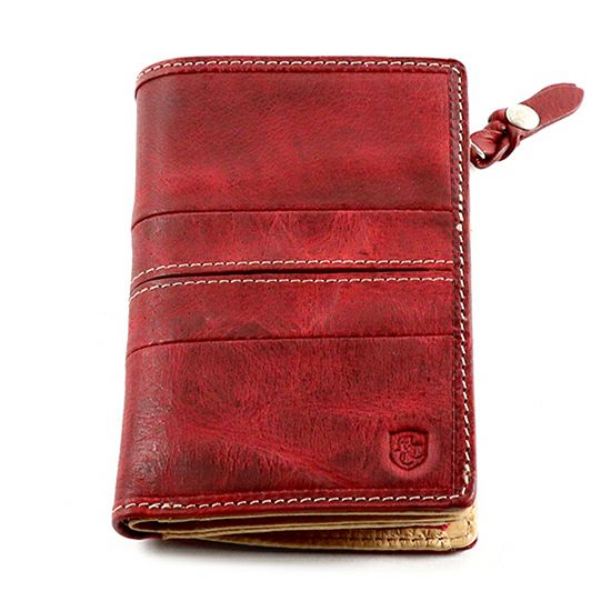 MOUSTACHE 二つ折り財布 バッファロー革×豚革 DBR-5409