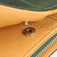 MOUSTACHE 二つ折り財布 バッファロー革×豚革 DBR-5409