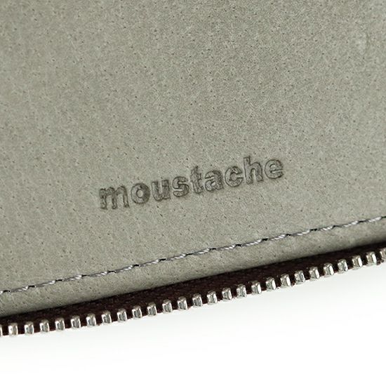 MOUSTACHE ラウンドファスナー長財布 バッファロー革×豚革 DBR-5413
