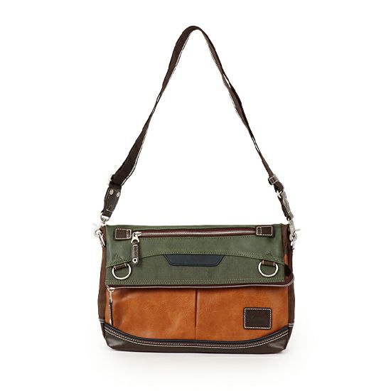 MOUSTACHE ショルダーバッグ 合皮×白化合皮 VMR-5696 | ハーヴェスト