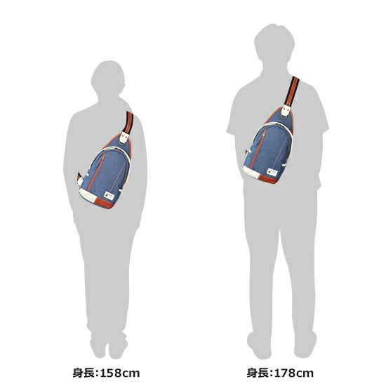 MOUSTACHE ボディバッグ ポリエステル×合皮 YUQ-5763 | ハーヴェスト