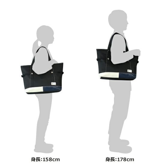 MOUSTACHE トートバッグ ポリエステル×合皮 YUQ-5765