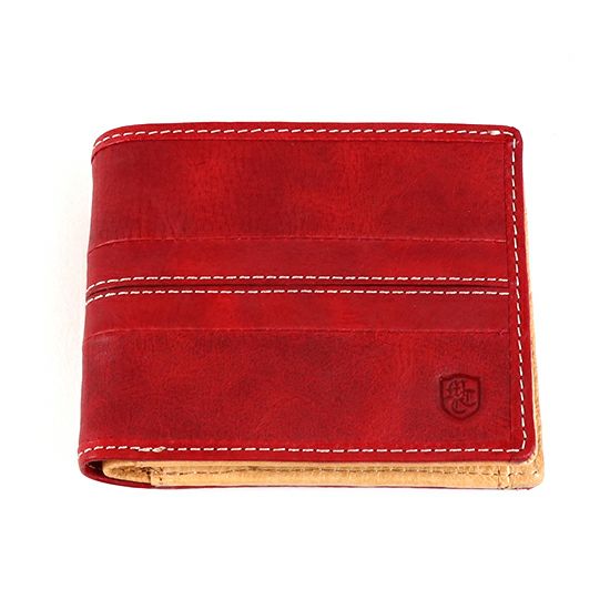 MOUSTACHE 二つ折り財布 バッファロー革×豚革　DBR-5403