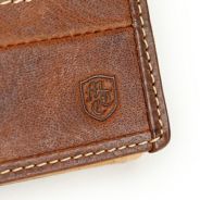 MOUSTACHE 二つ折り財布 バッファロー革×豚革　DBR-5403