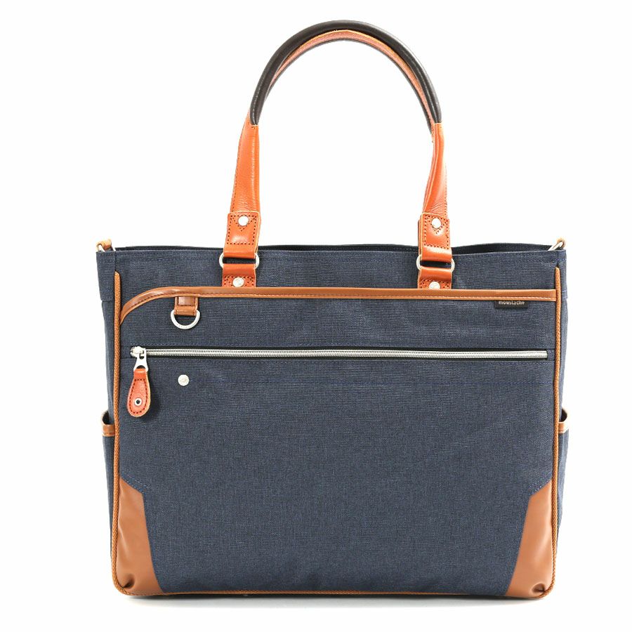 moustache on time 2WAY ビジネストート ポリエステル×牛革×合皮 JPF-2172