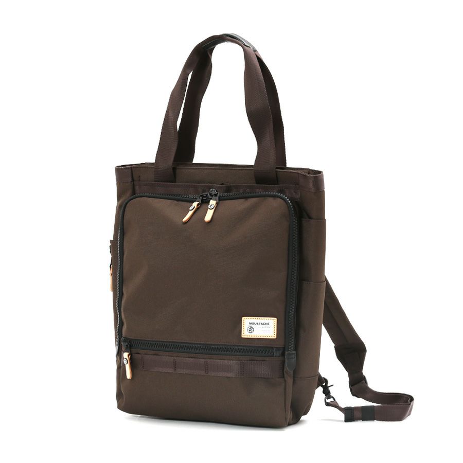 moustache on time 2WAY トートリュック ポリエステル×牛革×ヌメ牛革 