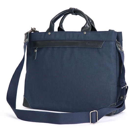 MOUSTACHE 2WAY ビジネスバッグ 杢調ポリ×牛革 JMH-2570