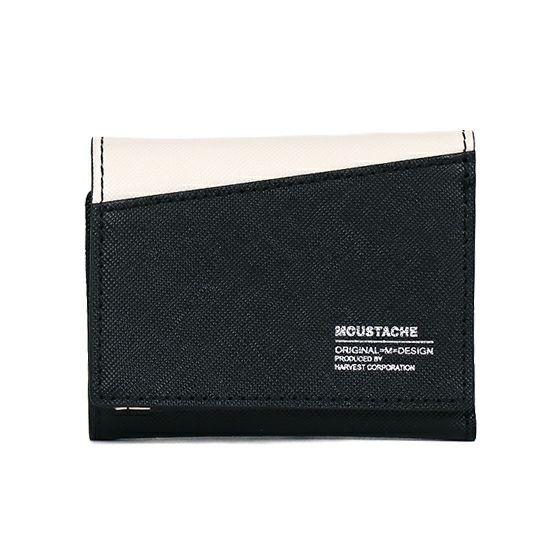 MOUSTACHE ３つ折り札入れ 牛型押し加工×牛革 DSS-4530