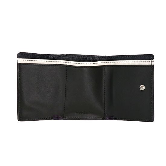 MOUSTACHE ３つ折り札入れ 牛型押し加工×牛革 DSS-4530