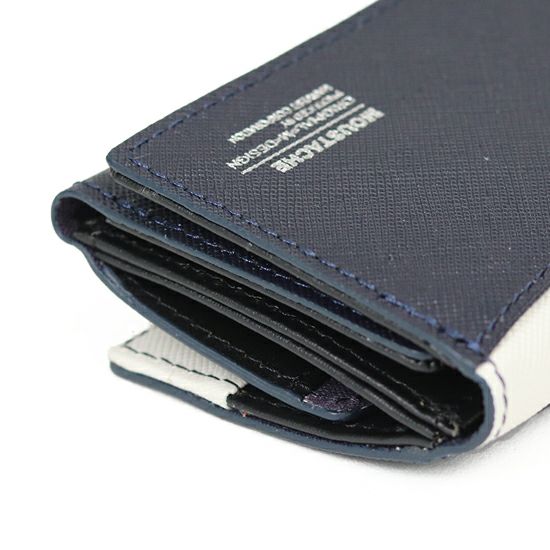 MOUSTACHE ３つ折り札入れ 牛型押し加工×牛革 DSS-4530