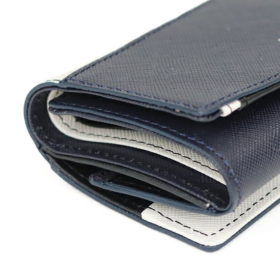 MOUSTACHE ３つ折り札入れ 牛型押し加工×牛革 DSS-4530