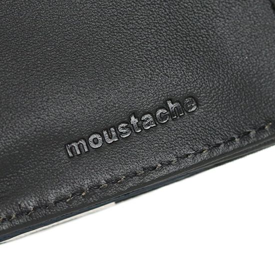 MOUSTACHE ３つ折り札入れ 牛型押し加工×牛革 DSS-4530