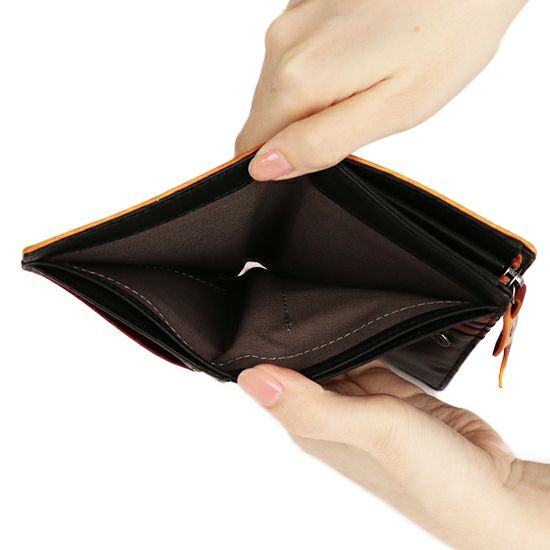 DOUBLES 深札入れ 一毛牛（国産牛）×馬革 DMO-7484