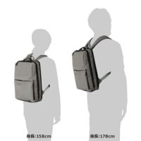 moustache on time ビジネスリュック(M) 撥水ヘリンボーンポリ×コーティングポリ×牛革 JJT-2066