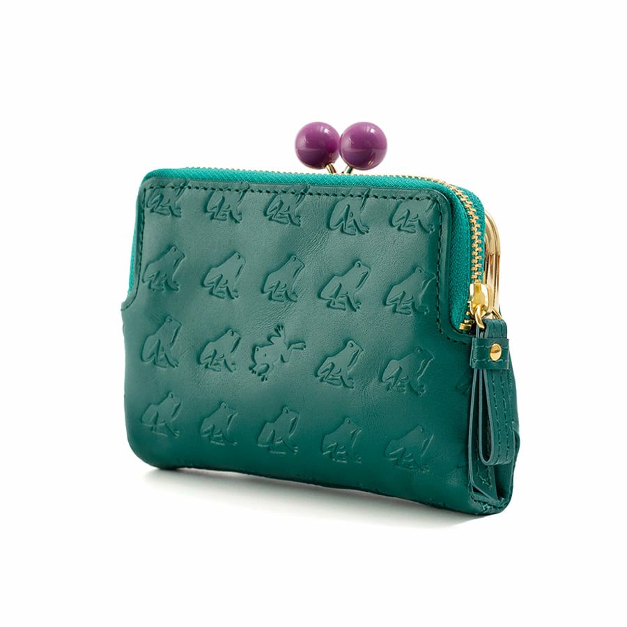 ESSENCE OF POISON がま口二つ折り財布 牛革 DES-3502