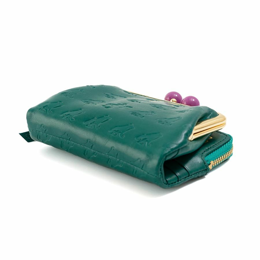 ESSENCE OF POISON がま口二つ折り財布 牛革 DES-3502