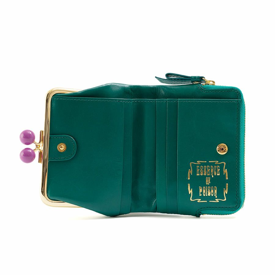 ESSENCE OF POISON がま口二つ折り財布 牛革 DES-3502