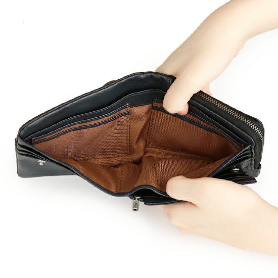 MOUSTACHE 二つ折り財布 牛革 PPH-4119