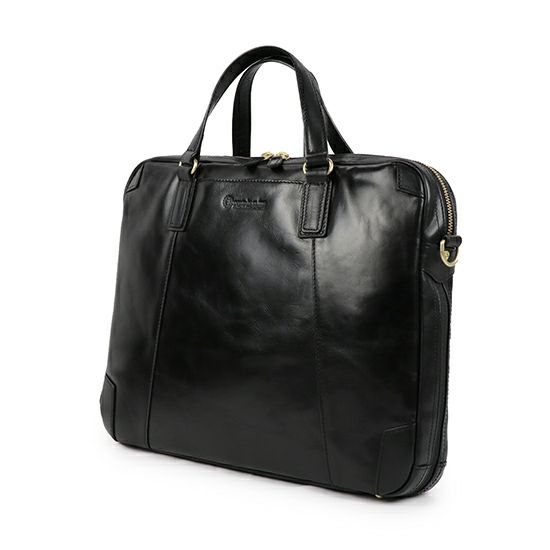 moustache on time ビジネスブリーフ 牛革xイタリアンヌメ革