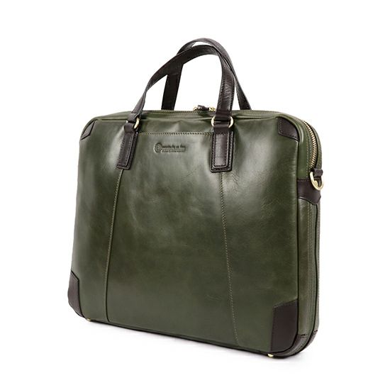 moustache on time ビジネスブリーフ 牛革xイタリアンヌメ革