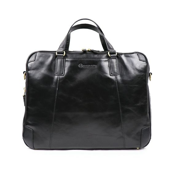 moustache on time ビジネスブリーフ 牛革xイタリアンヌメ革