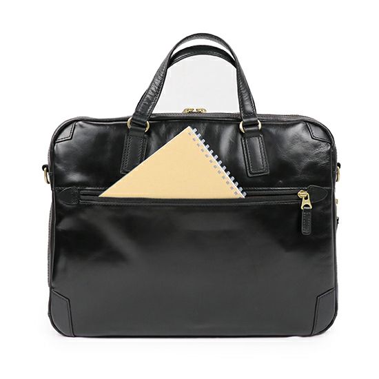 moustache on time ビジネスブリーフ 牛革xイタリアンヌメ革