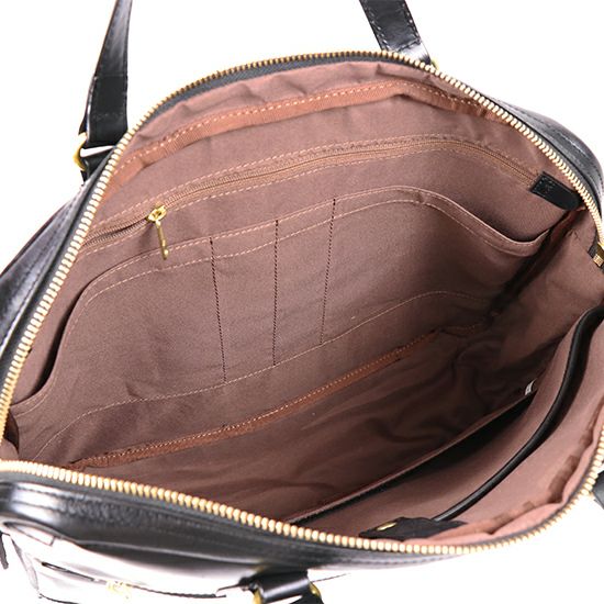 moustache on time ビジネスブリーフ 牛革xイタリアンヌメ革