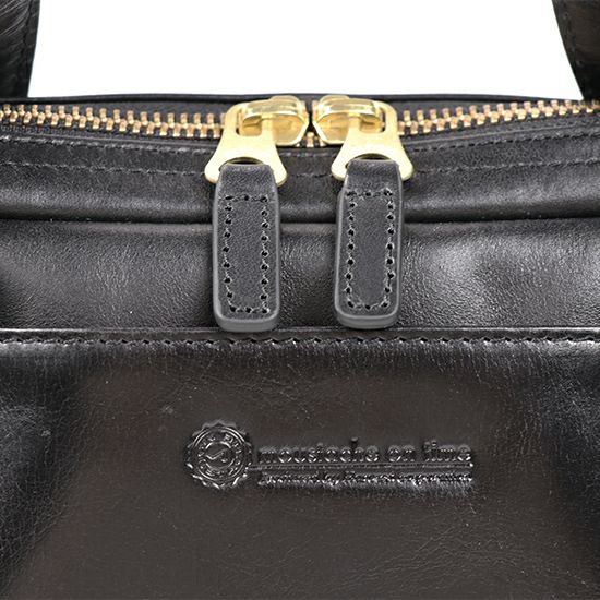 moustache on time ビジネスブリーフ 牛革xイタリアンヌメ革