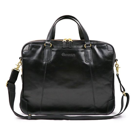 moustache on time ビジネスブリーフ 牛革xイタリアンヌメ革