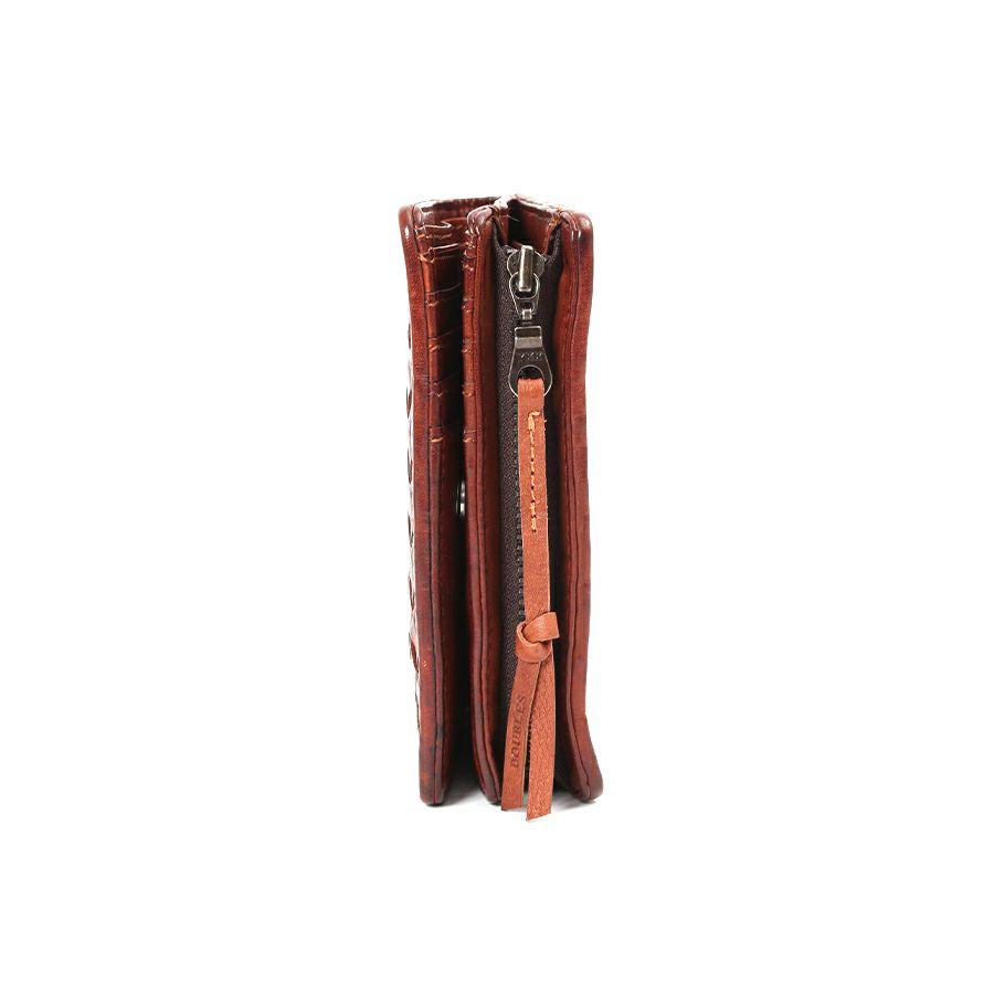 DOUBLES ミドル財布 牛革メッシュ×牛革(製品洗い加工) WLO-7641