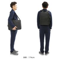 moustache on time 3wayビジネスバッグ 撥水ヘリンボーンポリ