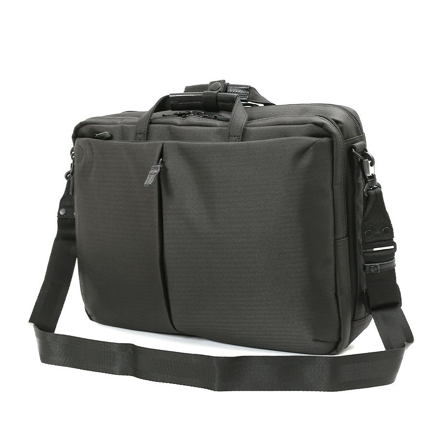 moustache on time 3wayビジネスバッグ 撥水ヘリンボーンポリ×コーティングポリ×牛革 JJT-2068