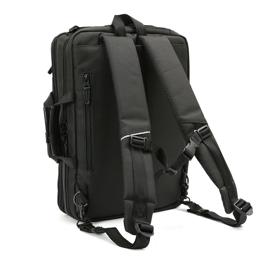 moustache on time 3wayビジネスバッグ 撥水ヘリンボーンポリ×コーティングポリ×牛革 JJT-2068