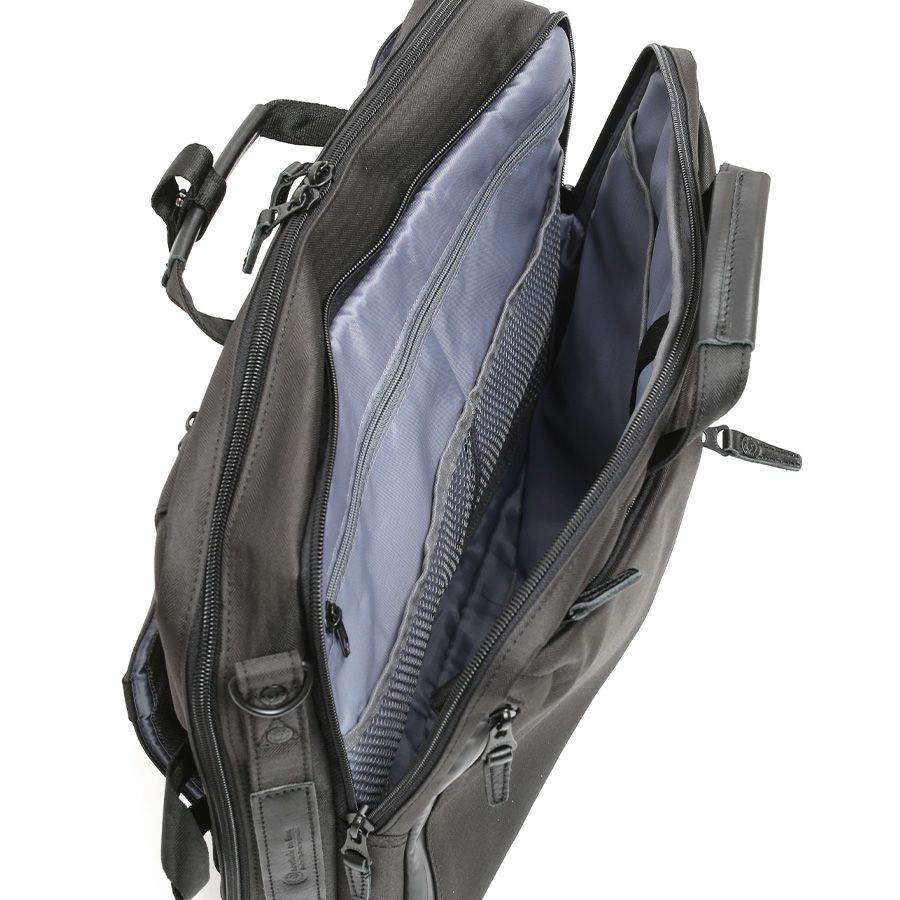 moustache on time 3wayビジネスバッグ 撥水ヘリンボーンポリ×コーティングポリ×牛革 JJT-2068