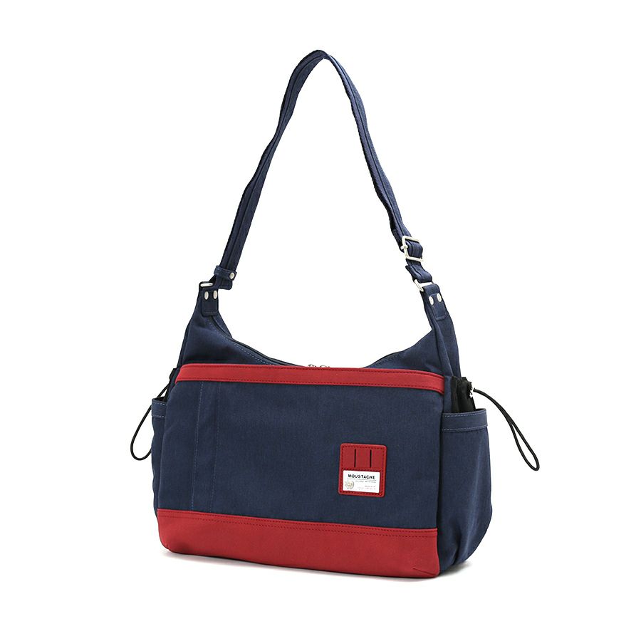 MOUSTACHE ショルダーバッグ 杢調ポリ×スエード調ポリウレタン JIB